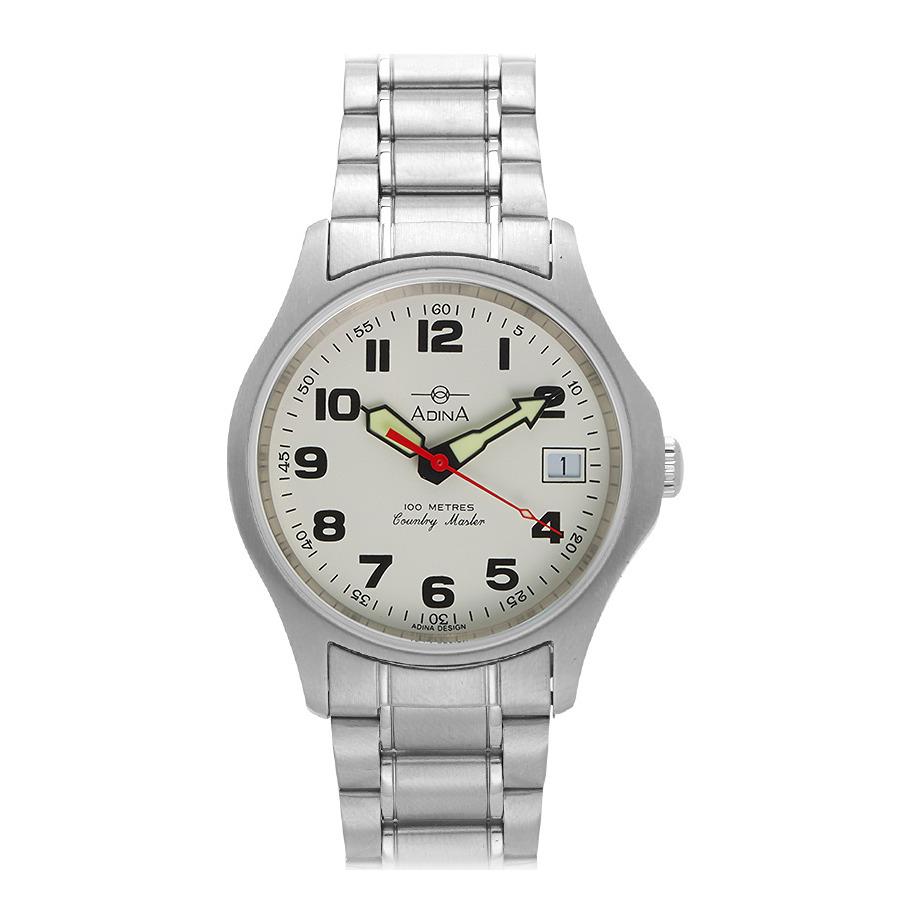 Adina Country Master White Numbered Dial Watch 