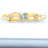 Estate 15ct Yellow Gold Victorian Seed Pearl And Turquoise Brooch, Circa 1900