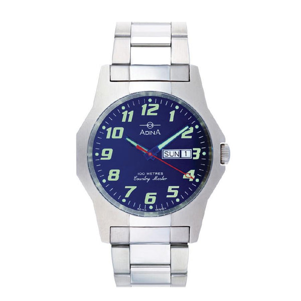 Gents Adina Country Master Hexagon Case With Blue Dial
