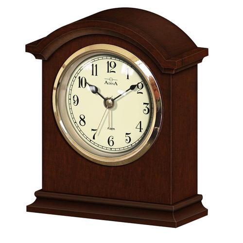 Adina Walnut Timber Clock With Cream Colour Numbered & Gold Colour Trim