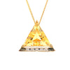  	9ct Yellow Gold Citrine And Diamond Pendant Including Chain