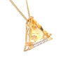  	9ct Yellow Gold Citrine And Diamond Pendant Including Chain