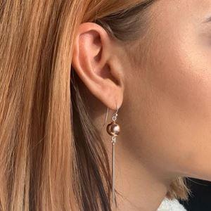 Model wearing earring