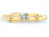 Estate 15ct Yellow Gold Victorian Seed Pearl And Turquoise Brooch, Circa 1900