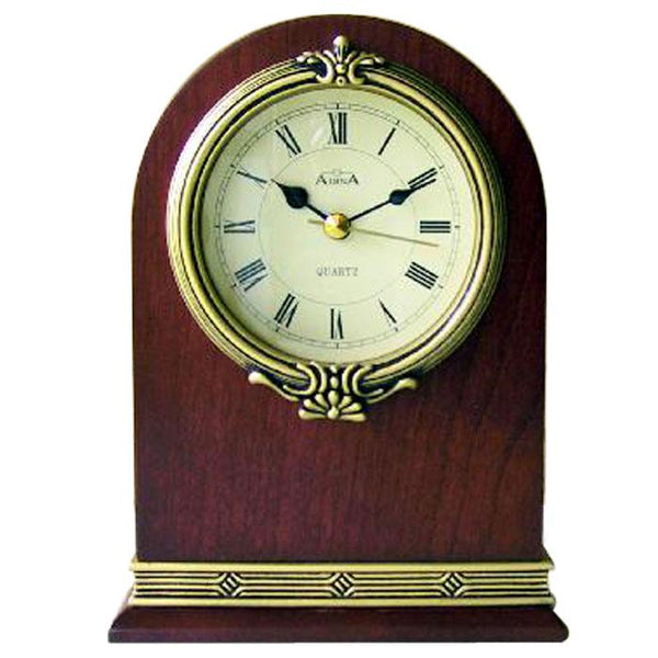 Adina Wooden Mahogany Colour Mantel Clock