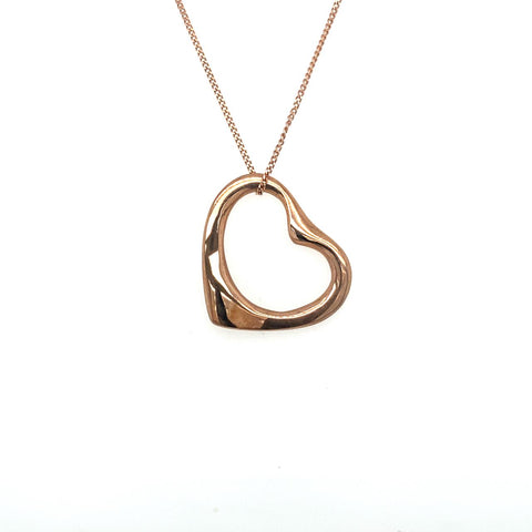 9ct Rose Gold Floating Heart Pendant