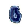  	Sterling Silver Blue Agate Slice Adjustable Ring
