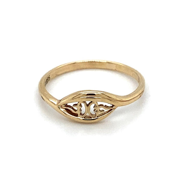 9ct Yellow Gold Delicate Butterfly Design Ring