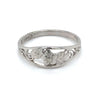 9ct White Gold Delicate Flower design ring