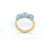 9ct 2tone Aquamarine And Diamond Dress Ring